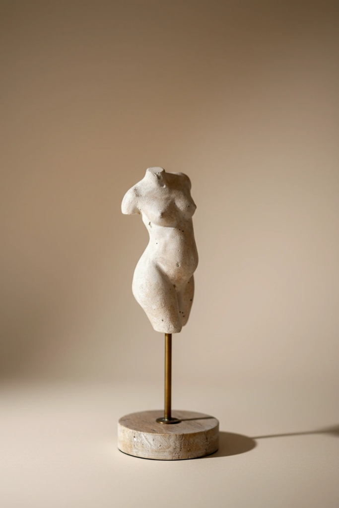 A hand-finished pregnancy sculpture