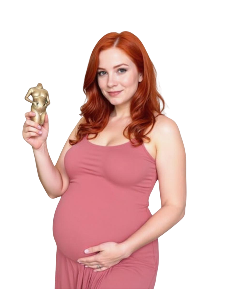 pregnant belly statue